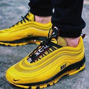 Nike Air Max 97 Bright Cintron And Black Sneakers Size